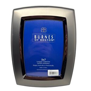 Burnes of Boston 5x7 Photo Frame Tarnish Resistance Display Vertical Horizontal
